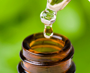 compte-gouttes d'huiles essentielles